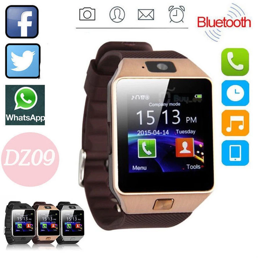 Последние DZ09 Новый Bluetooth Smart передовые умные часы Камера SIM анти-потерянный