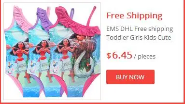 EMS DHL ; одежда для маленьких девочек; красивый цельнокроеный купальный костюм с героями мультфильма «Моана»; костюм Косплэй Детские бикини пляжная одежда купальник с героями мультфильмов
