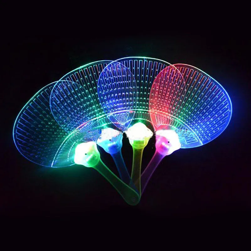 Detonation Novel Light Shinning Colorful Fan Noctilucent Children Creative Toys Led Flashing Toy