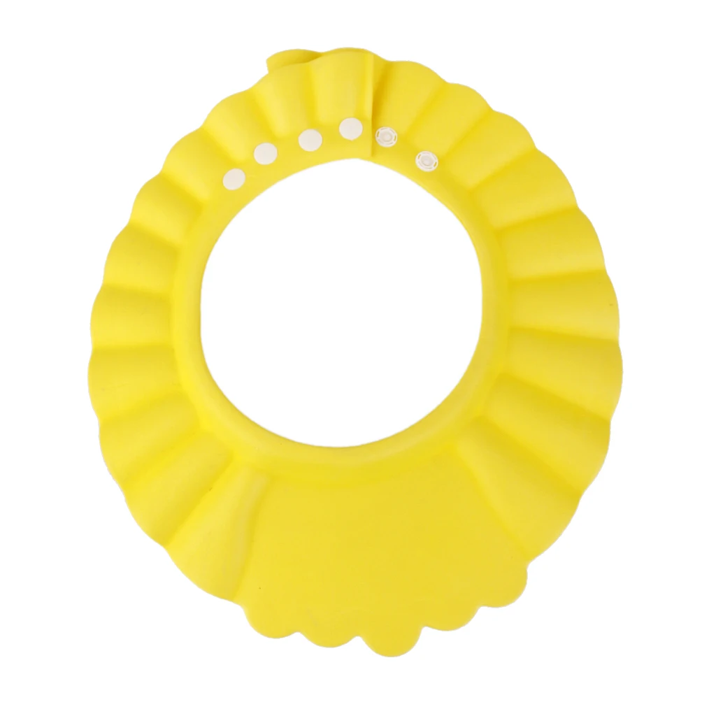 One Piece EVA Baby Kids Swimming Swim Bath Bathing Bathroom Shower Adjustable Cap Wash Cutting Hair Shield Waterproof Visor Hat