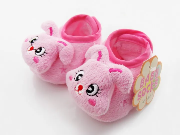 Специальное предложение, 1 пара новых носков с хлопковой подкладкой, теплые зимние носки для малышей, обувь для новорожденных, носки-тапочки с рисунком