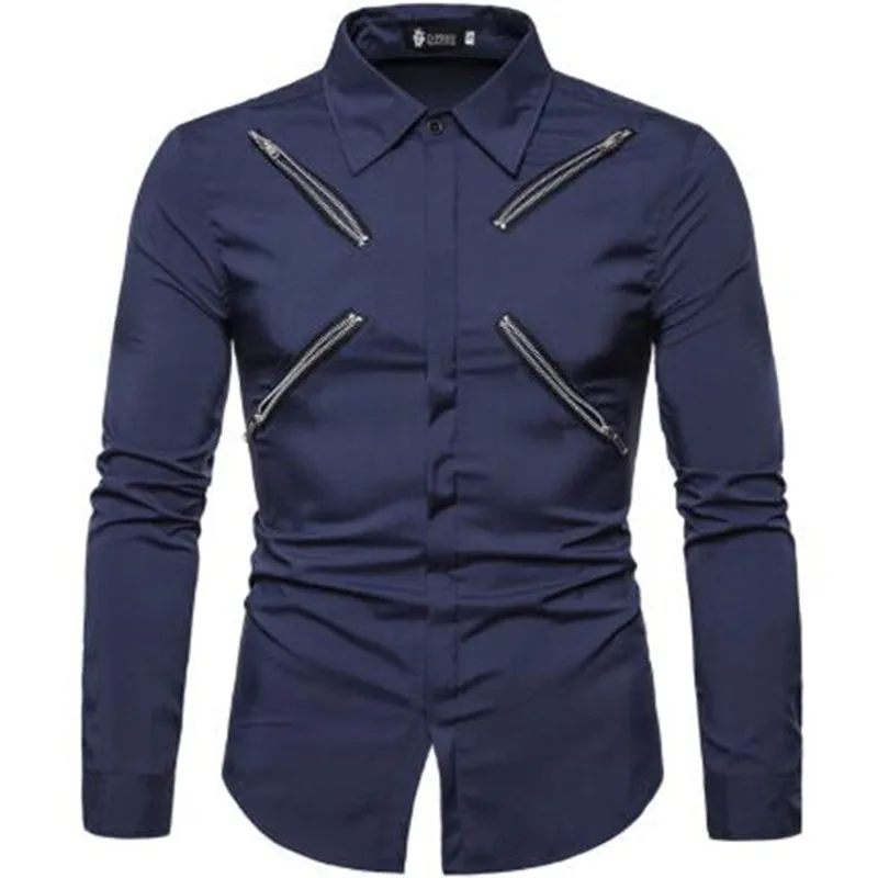 Мужская рубашка с длинным рукавом летняя 2019|Повседневные рубашки| |