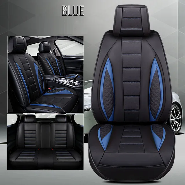 Blue Кожаный чехол для автомобильного сиденья Opel astra g h j Opel insignia opel vectra c corsa d zafira b, автомобильные аксессуары для стайлинга автомобиля - Название цвета: Blue