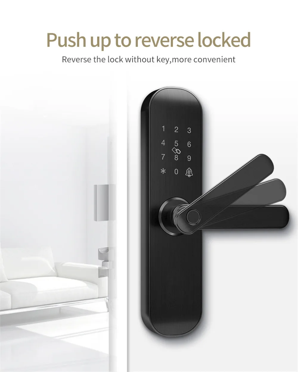 WiFi безопасности смарт замок с Биометрическим распознаванием приложение пароль устройство чтения RFID дверной замок электронный отель