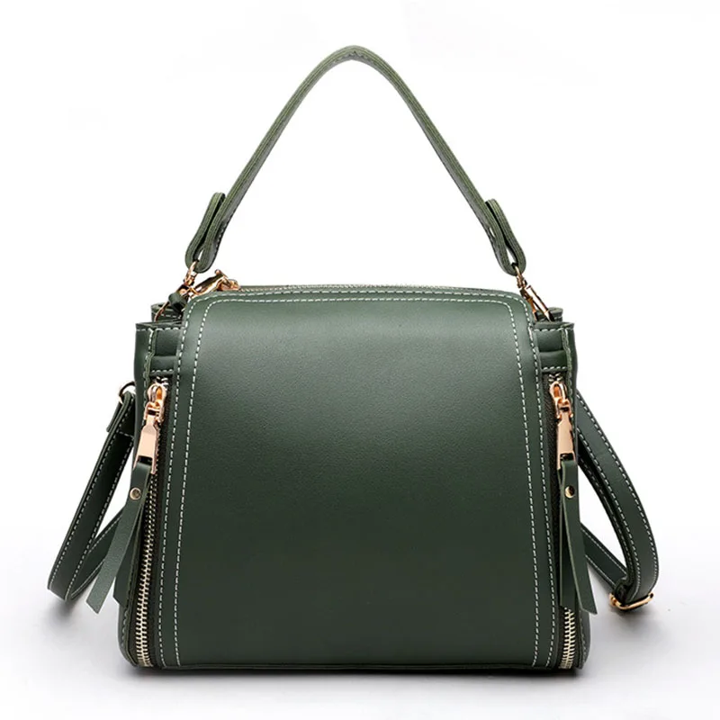 

2019 New Fashion Women bag Casual Tote PU Leather Lady Shoulder bags Green Black Small Handbag Women's Messenger bag Bolsos Hot