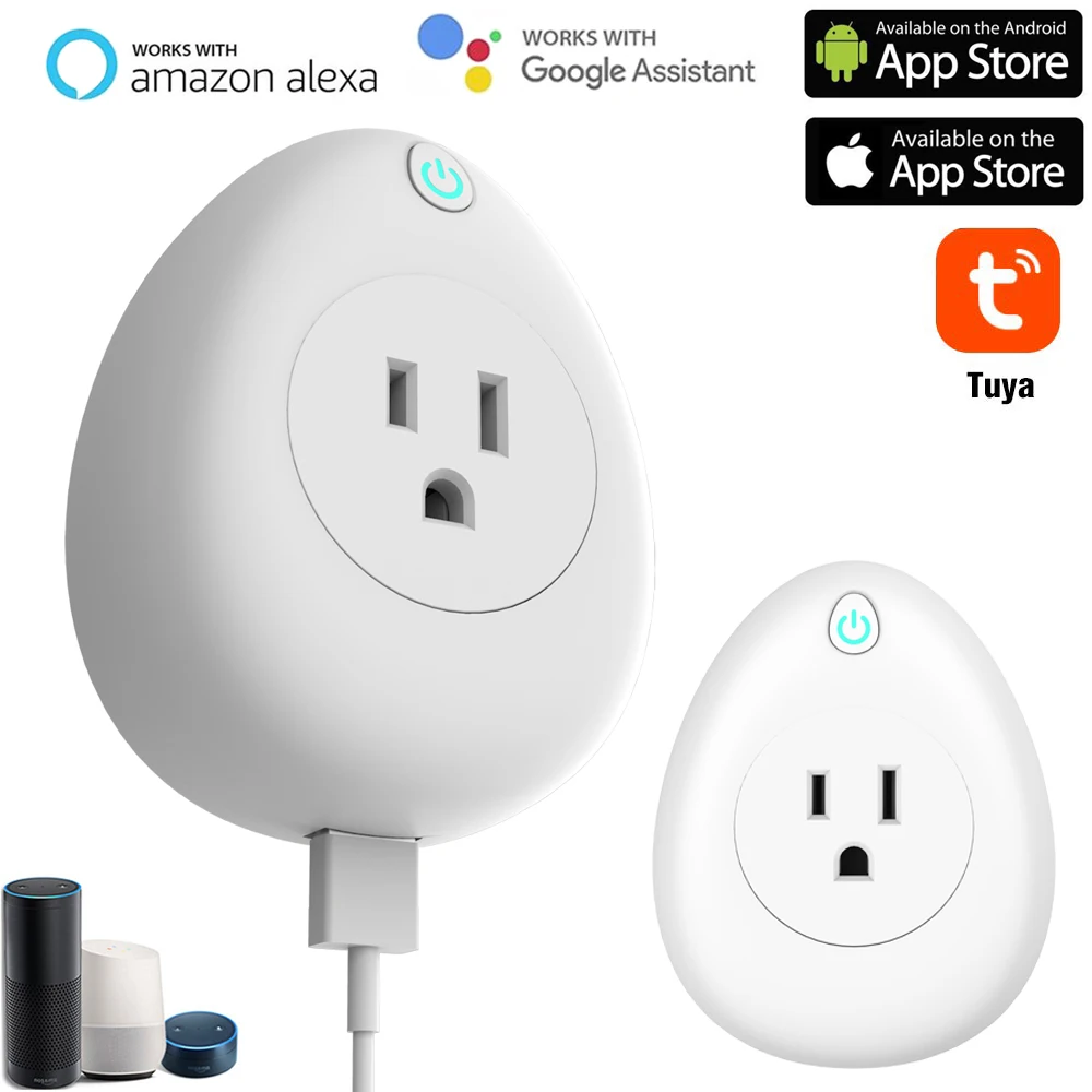 США USB умная розетка 16A с питанием мониторинга таймер WiFi Smart Plug голос
