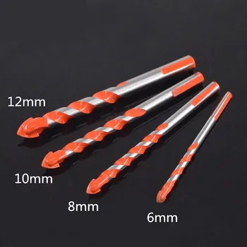 

4pcs Triangular Handle Cobalt High Speed Steel Twist Drill Bit HSS 6mm/8mm/10mm/12mm Cone Core Drilling Tool For Metalworking