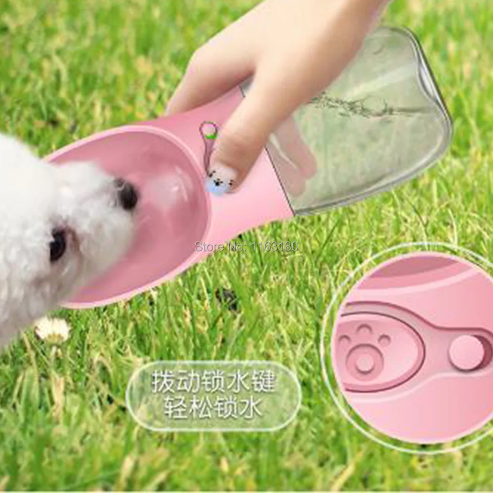 

1pcs/lot 350 ML Portable Pet Dog Water Bottle Travel Puppy Cat Drinking Bowl Outdoor Pet Water Dispenser Feeder Pet Products