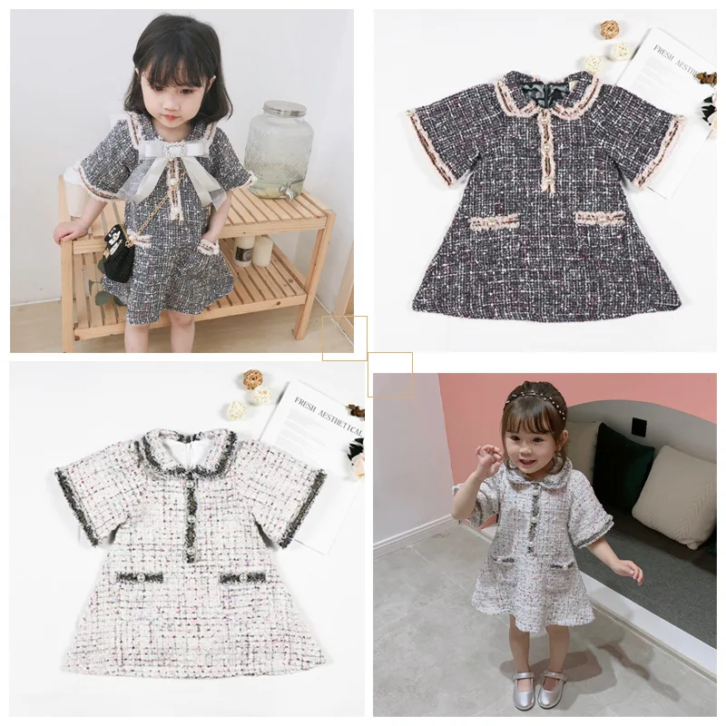 

Brand 2019 Spring and Autumn Girls Baby Dress Celebrity Style Girl Dress Korean Style Dress