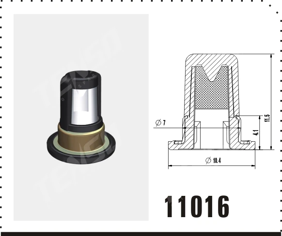 free shipping 20 pcs high quality 10.4*7*4.1*11.6 mm micro basket fuel injector filter for universal injector repair FL11016 photo