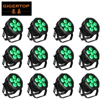 

Manufacturer Supply 12 X Waterproof 6 x18W 6 Color Wireless DMX 512 Waterproof Professional Led Stage Par Cans Metal Housing