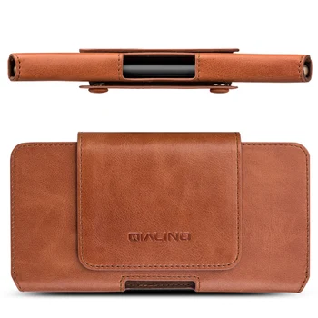 

QIALINO Cover for Huawei Mate 10 Case Business Pocket Bag Genuine Leather Waist Sleeve Case for Huawei Mate 10Pro Simple Holster