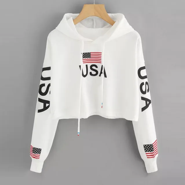 Sudaderas con capucha de manga larga para mujer Sudadera con capucha con cuello redondo y letras