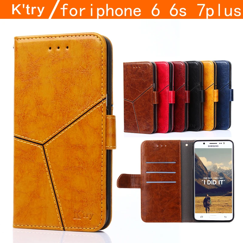 

K'try Luxury Ultrathin Flip Leather Phone Case For Apple iPhone 6 6s 7 Wallet Holster Back Cover Bag For iPhone 7 6 6S Plus