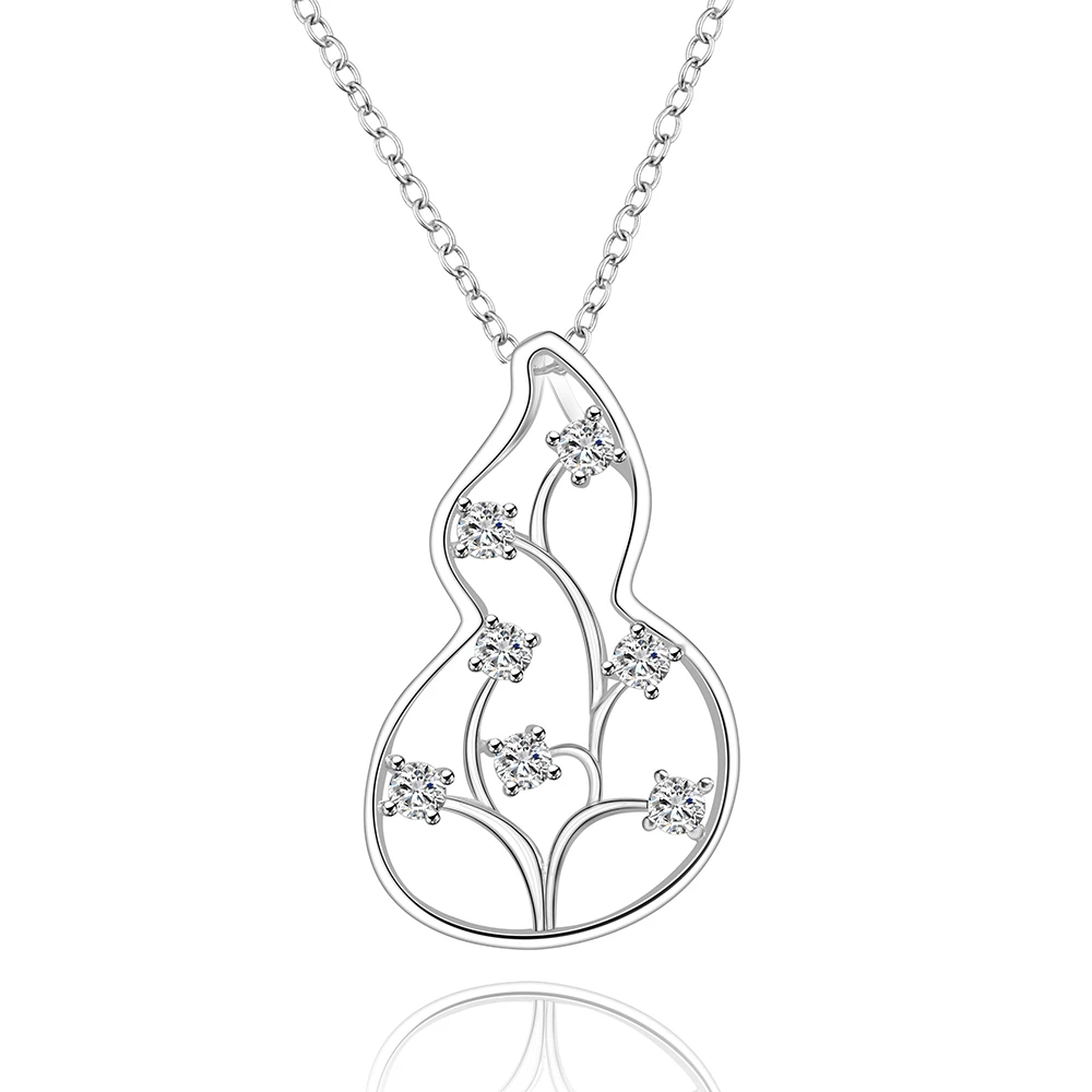 Женские длинные ожерелья calabash с серебряным покрытием CN739 #|long necklace|necklaces pendants longlong