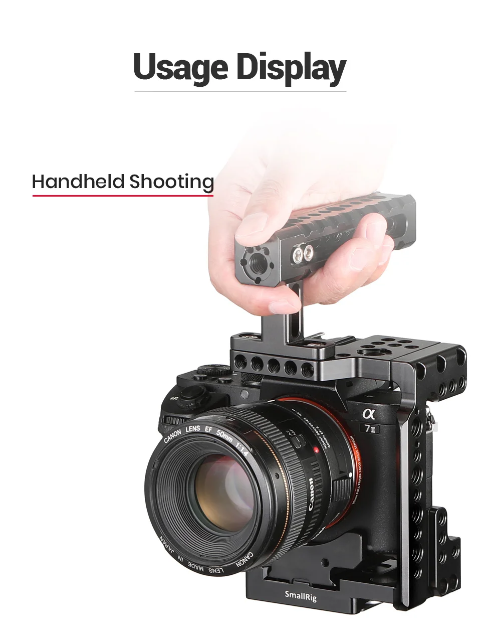 SmallRig a7ii/a7iii Arca QR половинная клетка для sony A7R III/A7 III/A7 II/A7R II/A7SII клетка для камеры с Рельсом Nato CAN Shoe-2238