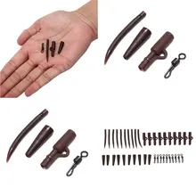 1 комплект/40 шт. Быстросменные защелкивающиеся зажимы и хвост резиновый разъем для карпа рыболовные снасти Карп рыболовные свинцовые зажимы