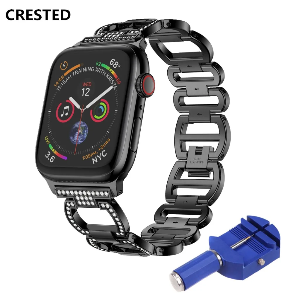 Ремешок из нержавеющей стали для Apple Watch Band браслет apple watch 5 4 3 band 44 мм/40 мм с
