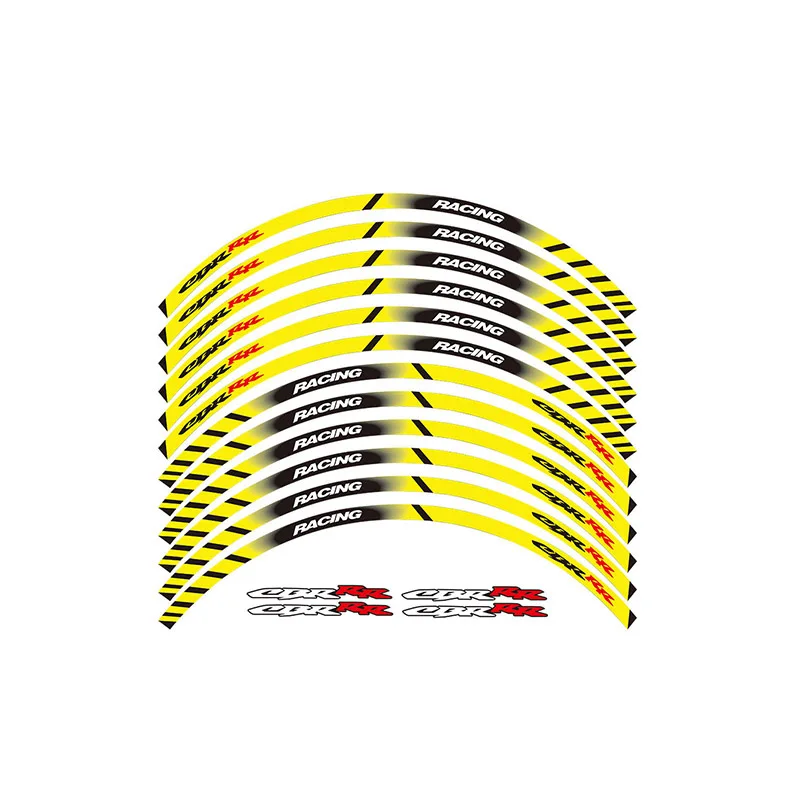 12 X толстый край внешний обод наклейка полоса колеса наклейки подходят для всех HONDA REPSOL HRC CBR250RR CBR400RR CBR600RR CBR1000RR