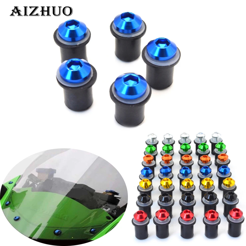 

5pcs 6mm Universal Windscreen Windshield Bolts Screw For Yamaha XT1200 Super Tenere/ES XT660 R/X/Z Tenere
