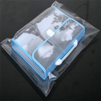 

100 Pieces 22x21+3cm (8.6"x9.4") Clear Custom Printed Flat OPP CPP PE Plastic Poly Bags