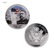Бизнес Подарочные сувениры США 21 президент Честер А Артура серебряные металлические монеты для творчества для домашнего декора и коллекции