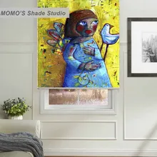 MOMO термоизолированная Затемняющая ткань на заказ Живопись Дети окна шторы ролик шторы-жалюзи затвор, PRB set570-573