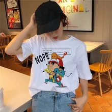 Женская Футболка Harajuku Забавный Покемон Snorlax Togepi Squirtle японская футболка аниме женские топы Эстетическая одежда Пикачу