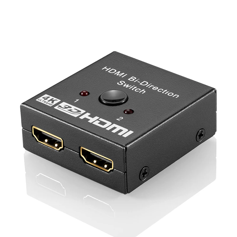 

Ultra 4K UHD HDMI Splitter Full HD 1080p 3D Video HDMI Switch Switcher 1X2 2X1 Split 1 in 2 Out Amplifier Dual Display For HDTV
