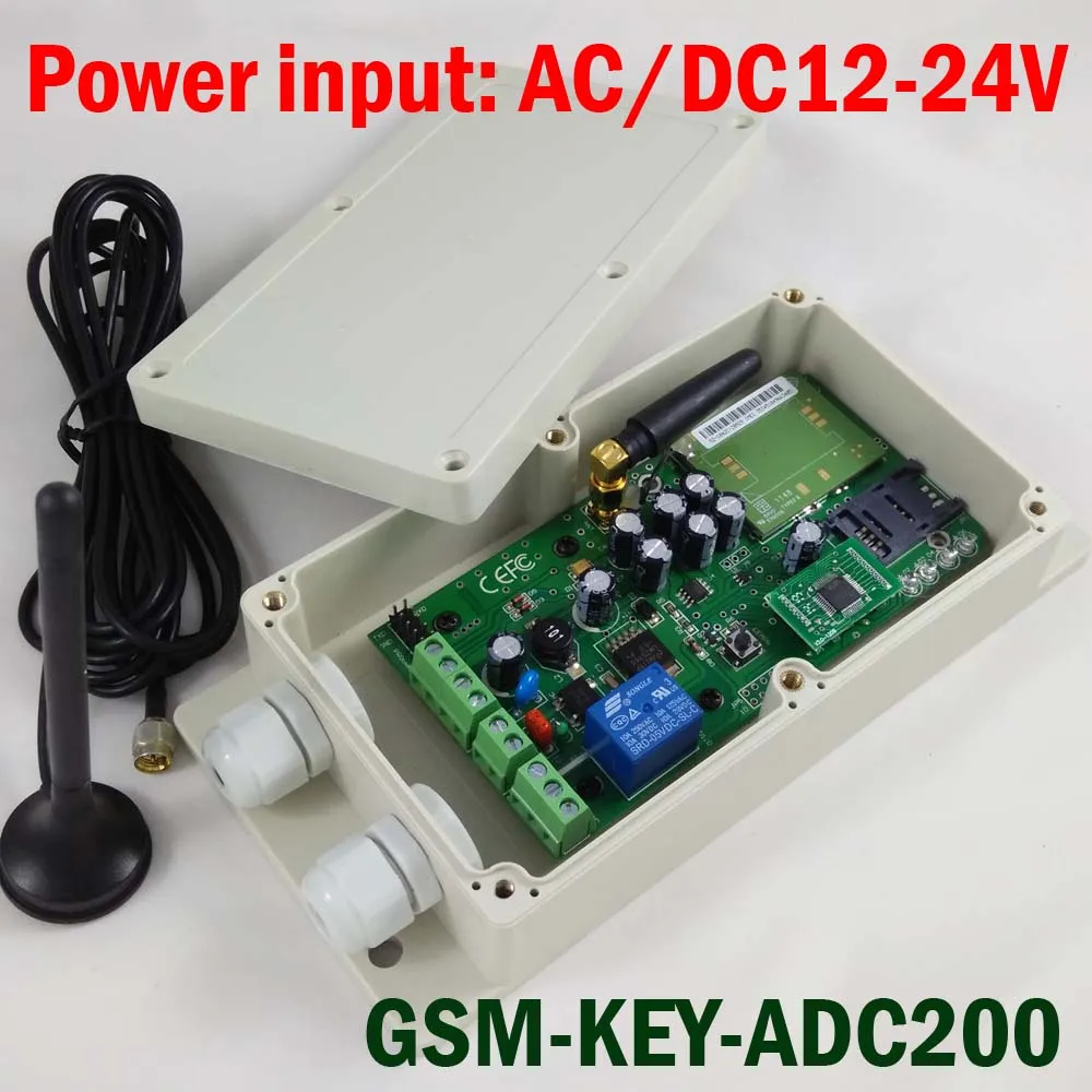 Контроллер дистанционного доступа для гаражной двери GSM-KEY-ADC200 четырехдиапазонный дизайн для открывания двери