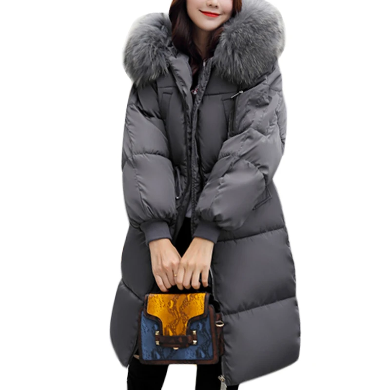 

Plus Size 3XL Winter Warm Woman Coat 2018 Thicken Cotton-padded Down Jacket Women Long Parkas Casual Loose Female Jacket Outwear