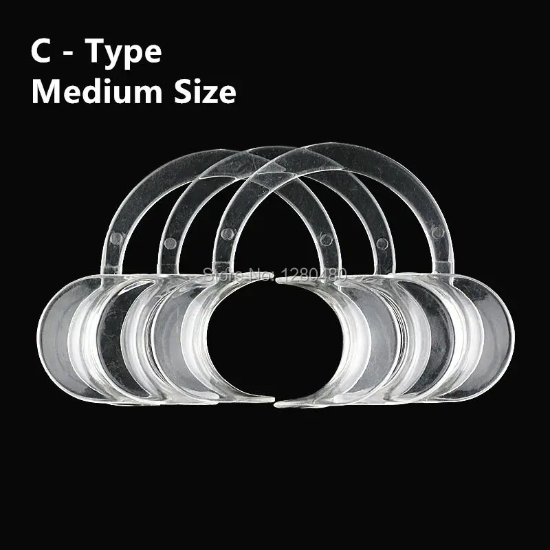 

3 Pcs Dental Equipment Transparent C Type Tooth Intraoral Lip Cheek Retractor Mouth Opener Medium Size Teeth Whitening Dentist