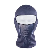 Дышащая быстросохнущая 3D велосипедная Лыжная шапка с изображением слонов, шарф, Балаклава УФ-защита, Зимняя Маска для лица