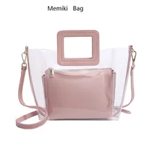 Новая летняя женская мода натуральная кожа лоскутное пластиковый Сумочка Композитный сумка 24 см