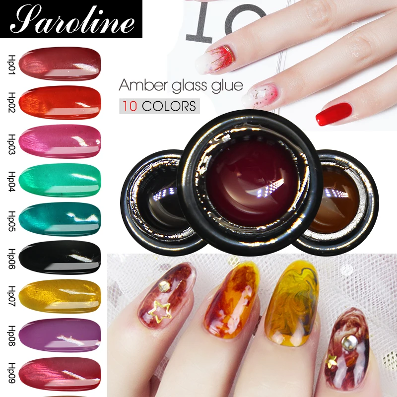 

Saroline Jelly Glass Gel Nail Polish Soak Off UV Candy Mirror Summer Attribute Translucent Hybrid Extend Crystal Acrylic Gel