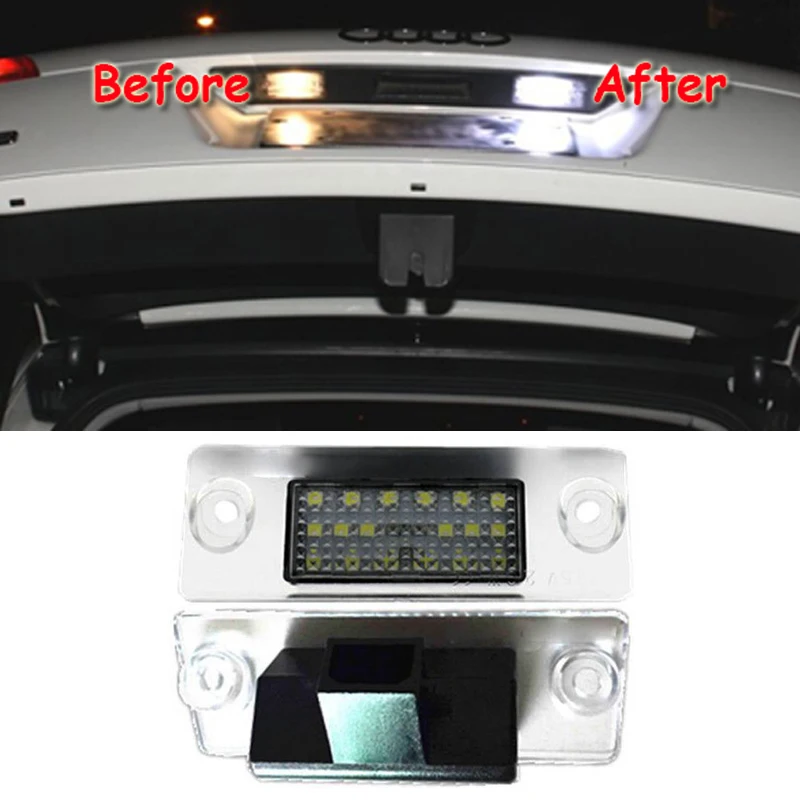 

2x No Error LED rear number plate light For A4 B5 Avant A3/S3 Limousine A3 8L Facelift car styling