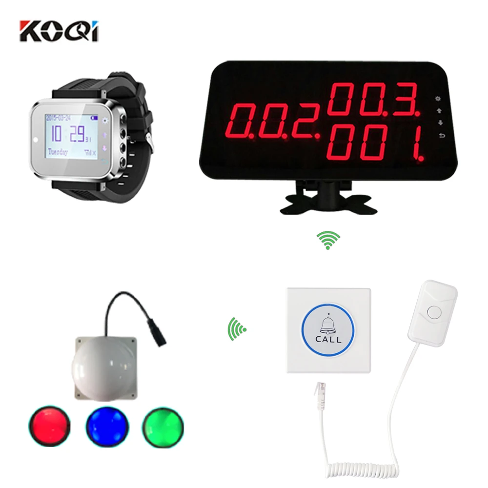 US $211.00 Nurse Call System Push Button Portable Pagers Smart Watch Emergency Room Light Use For Hotspital Wireless