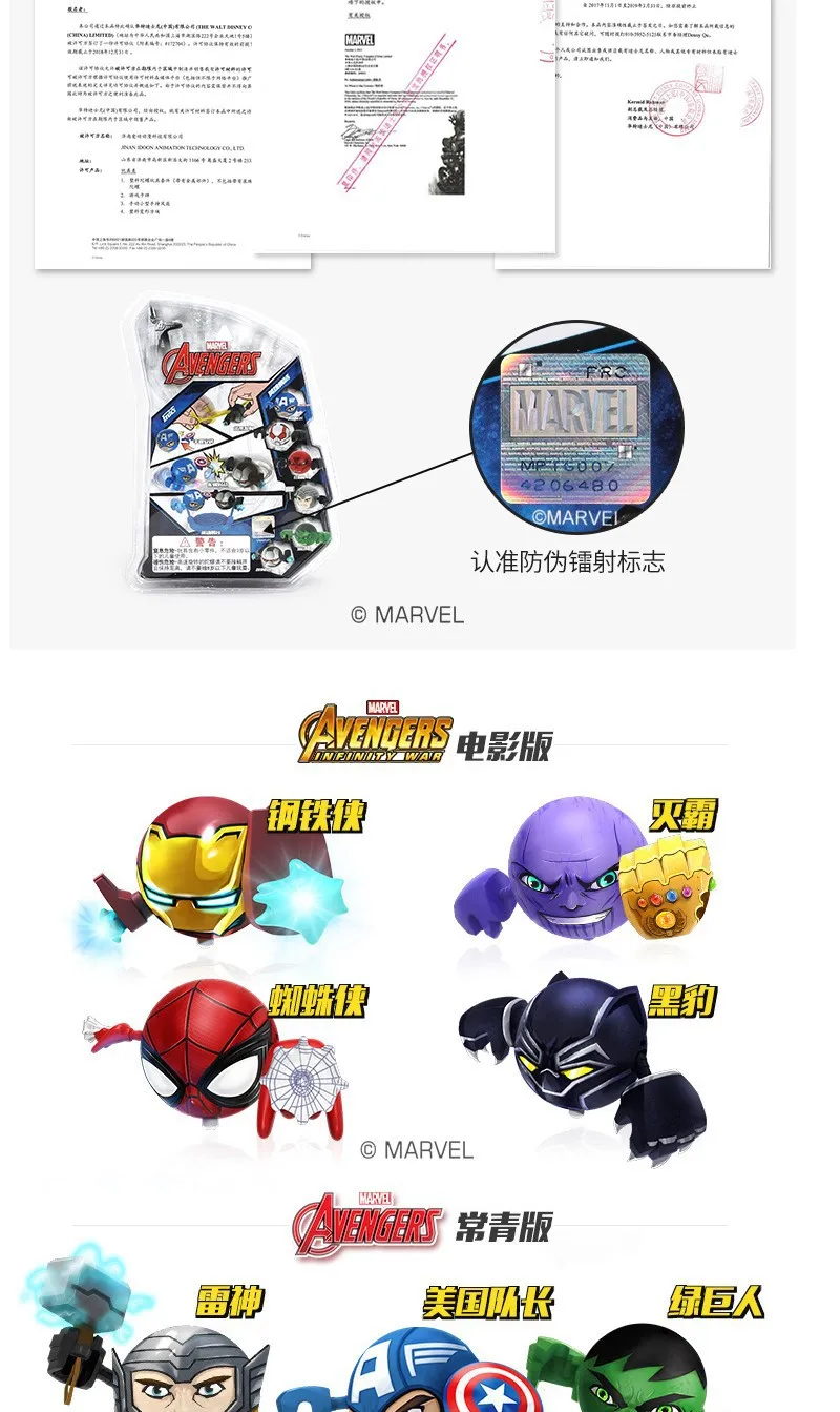 Marvel аниме периферийные игрушки для детей супергерой битва гироскопа Мстители креативный волчок танос Человек-Паук Игрушка Железный человек