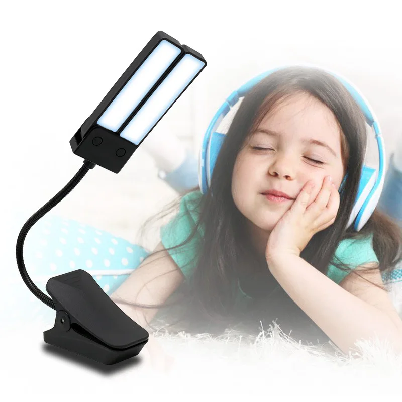

Table Lamp Rechargeable Foldable LED Eye-care Light with Clip for Reading Student LO88
