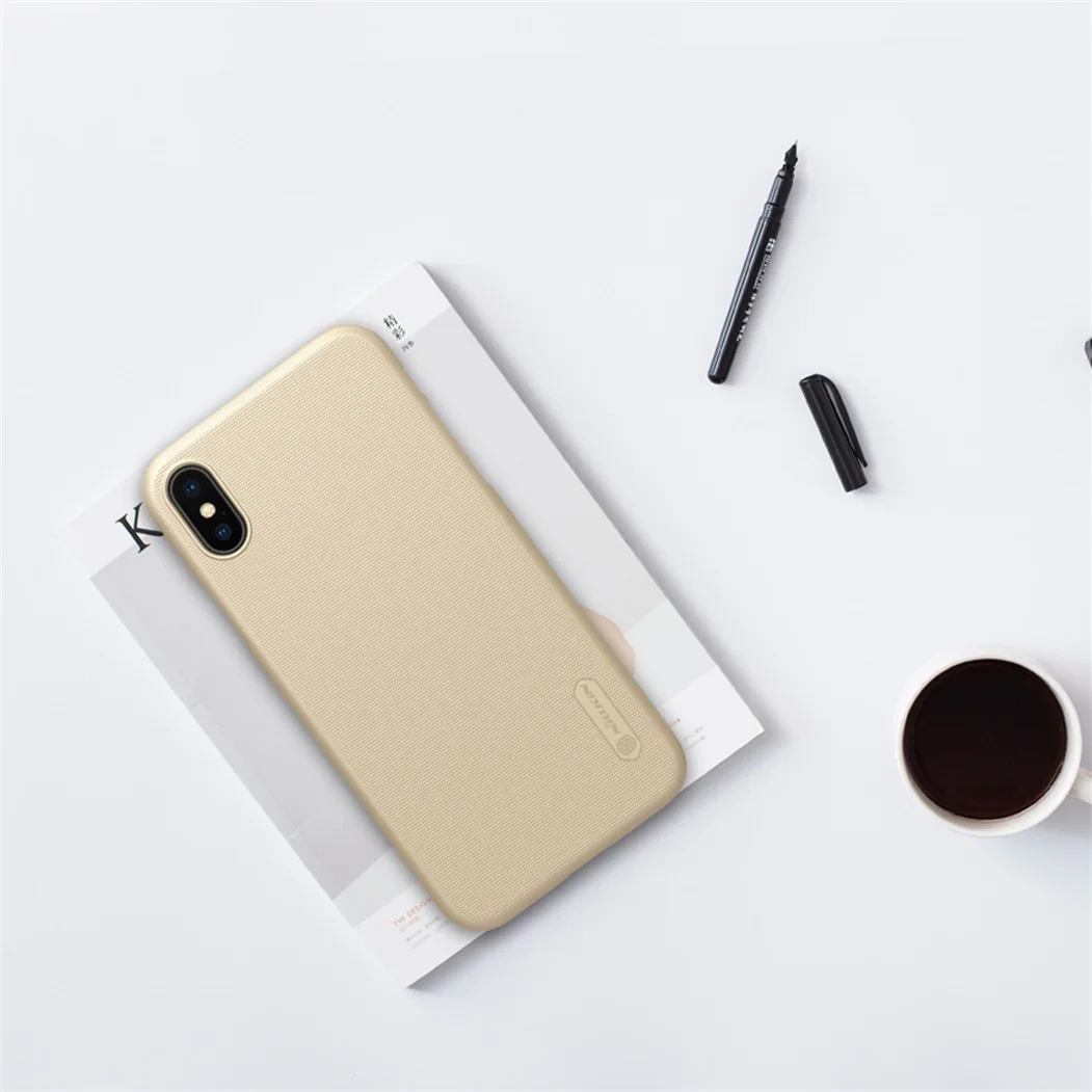 iphone se clear case For iPhone X XS Case Cover Nillkin Phone Case Super Frosted Shield Matte Hard PC Back Cover Black protector Case For iPhone XS best iphone se case