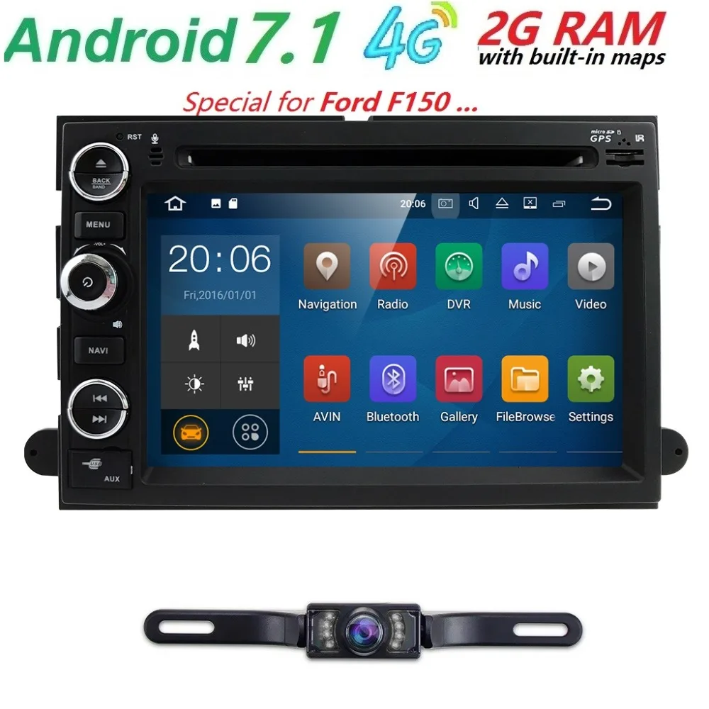 7 2 din Android 7 1 Car multimedia player For Ford F150 Mustang Expedition Explorer Fusion