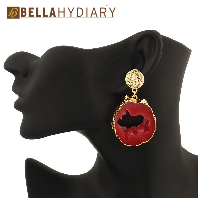 Druzy earrings resin earrings jewelry Ohrringe bijoux earings earring earing pendientes brinco big earrings vintage jewelry wedding earrings geometric earrings long earrings gifts for women (8)