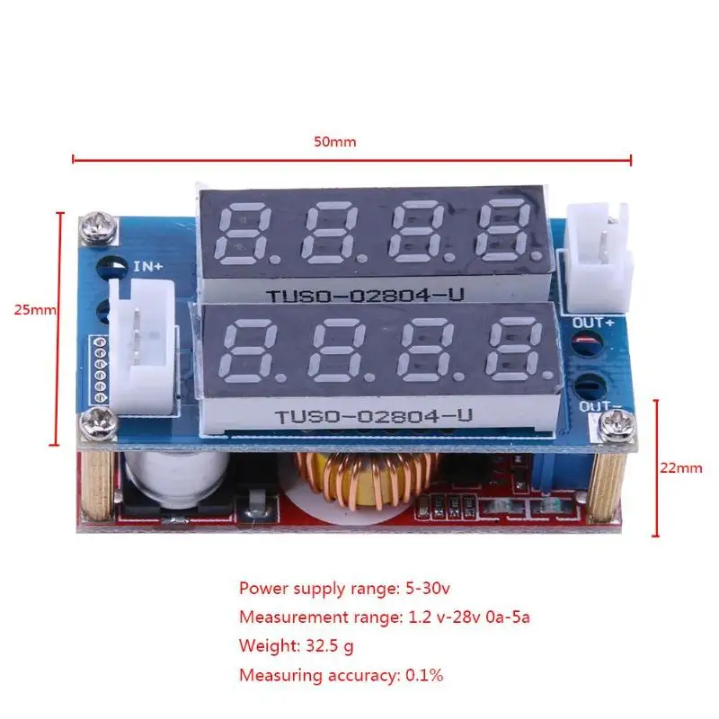 5 V-30 V до 0,8 V-29 V Шаг вниз 15A постоянный ток источник постоянного тока с двумя Дисплей модуль для Питание