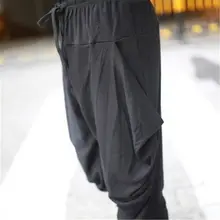 Новые мужские четыре сезона с han издание чистого цвета ноги harlan низкой промежности брюки для певцов в ночном клубе одежда M-6XL