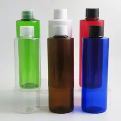 24x250 мл пустой Пластик спущенное плечо бутылка шампуня с Пластик крышкой и отверстие уплотнение штекер путешествия косметической упаковки