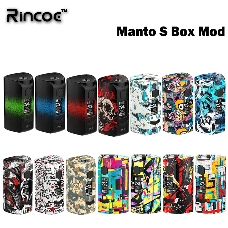 Rincoe Manto S Mesh 228 Вт мод подходит для 6 мл Metis Mix Tank Питание от двух аккумуляторов 18650