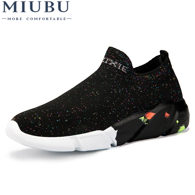 

MIUBU Women Casual Shoes Fashion Women Shoes Spring Summer Mesh Lovers Unisex Fly Weave Light Breathable Sock Shoes Breathable