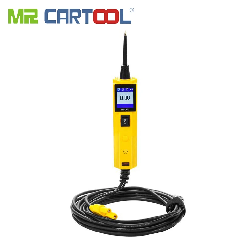 Probador de circuito de coche BT260 Sonda de potencia herramienta de diagnóstico de Sistema eléctrico automático prueba de voltaje automotriz mejor que YD208 PT150 Probador de circuito de coche BT260 Sonda de potencia herramienta de diagnóstico de Sistema eléctrico automático prueba de voltaje automotriz mejor que YD208 PT150