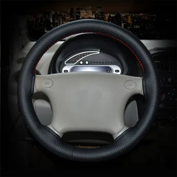 

SPEEDWOW Top Quality Auto Car Artificial Leather Steering Wheel Cover With Needle 3 Size 4 Colors