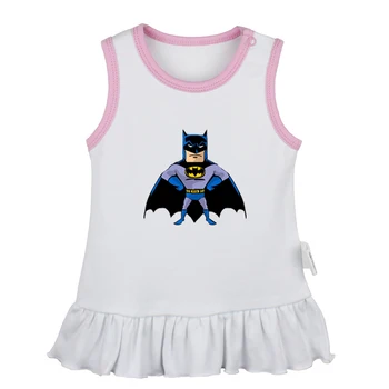 

DC Superhero Batman Black Bat Trick Or Treat Free Love Heart Newborn Baby Girls Dresses Toddler Sleeveless Dress Infant Clothes